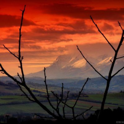 Red sky Sibillini - Marche - Italy